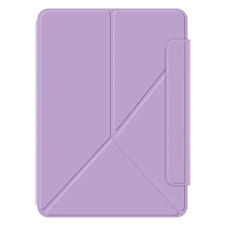 Für iPad Pro 13 (2024) Case PU-Leder+PC-Tablethülle Magnetischer Ständer Tabletthülle - Lila