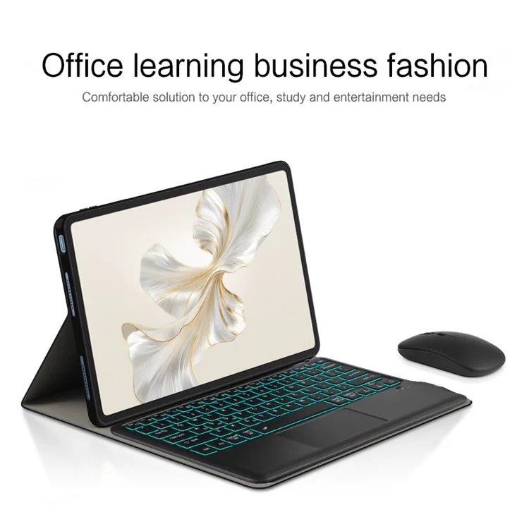 Para Samsung Galaxy Tab S9 Ultra Backlight Touchpad Bluetooth Keyboard with Pen Slot Leather Tablet Case
