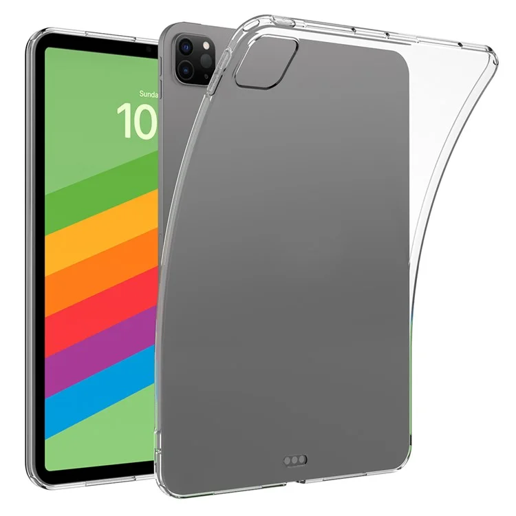 Para iPad Pro 13 (2024) Capa TPU Totalmente Transparente Proteção Tablet Cover