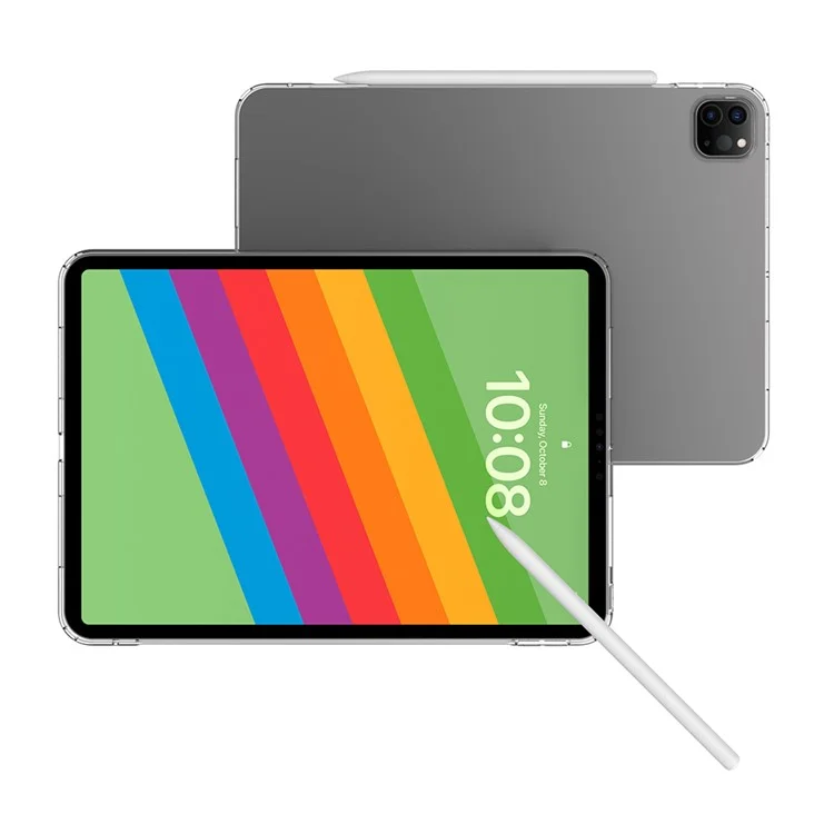 Para iPad Pro 13 (2024) Capa TPU Totalmente Transparente Proteção Tablet Cover