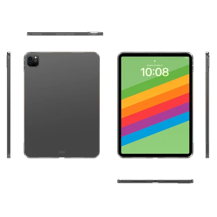 Para iPad Pro 13 (2024) Capa TPU Totalmente Transparente Proteção Tablet Cover
