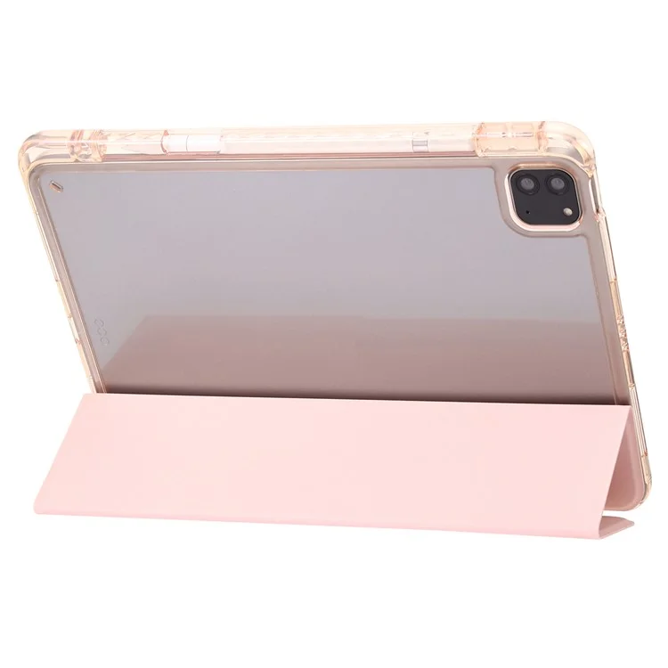 Per iPad Pro 13 (2024) Custodia per Tablet TPU+Acrilico+PU Copertura di Protezione Antiurto con Supporto Trifilare - Nero