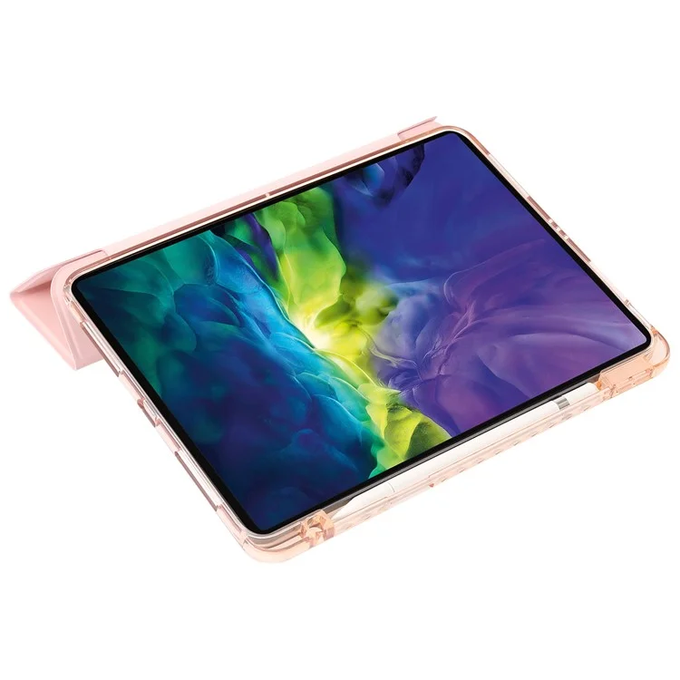 Per iPad Pro 13 (2024) Custodia per Tablet TPU+Acrilico+PU Copertura di Protezione Antiurto con Supporto Trifilare - Nero