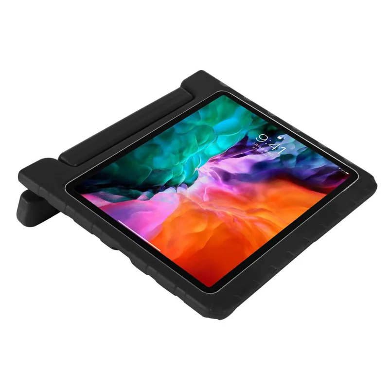 Para iPad Pro 13 (2024) Capa à Prova de Choque EVA Handle Kickstand Tablet Cover - Preto