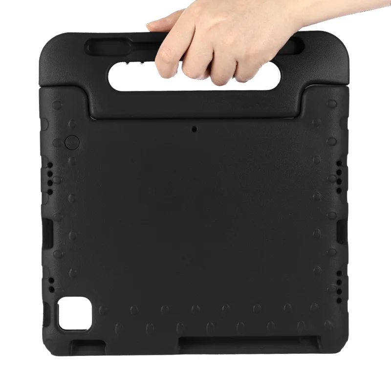 Para iPad Pro 13 (2024) Capa à Prova de Choque EVA Handle Kickstand Tablet Cover - Preto