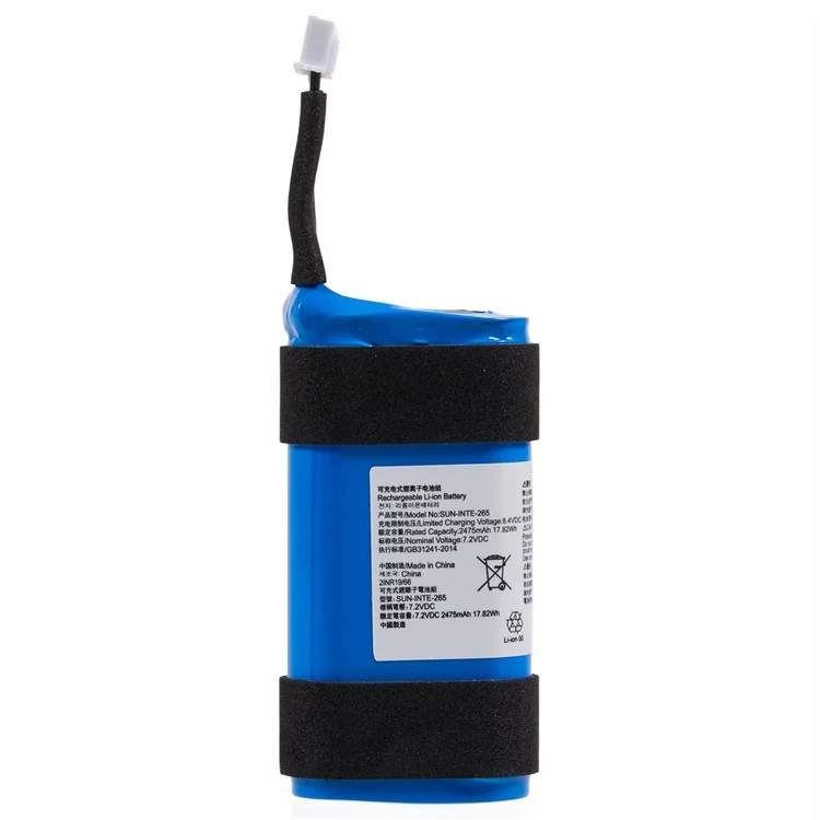 Para JBL Partybox On-The-Go 7.2V 2475mAh Bateria de Lítio-Polímero Recarregável Conjunto de Peças (Encode: SUN-INTE-265) (Sem Logotipo)
