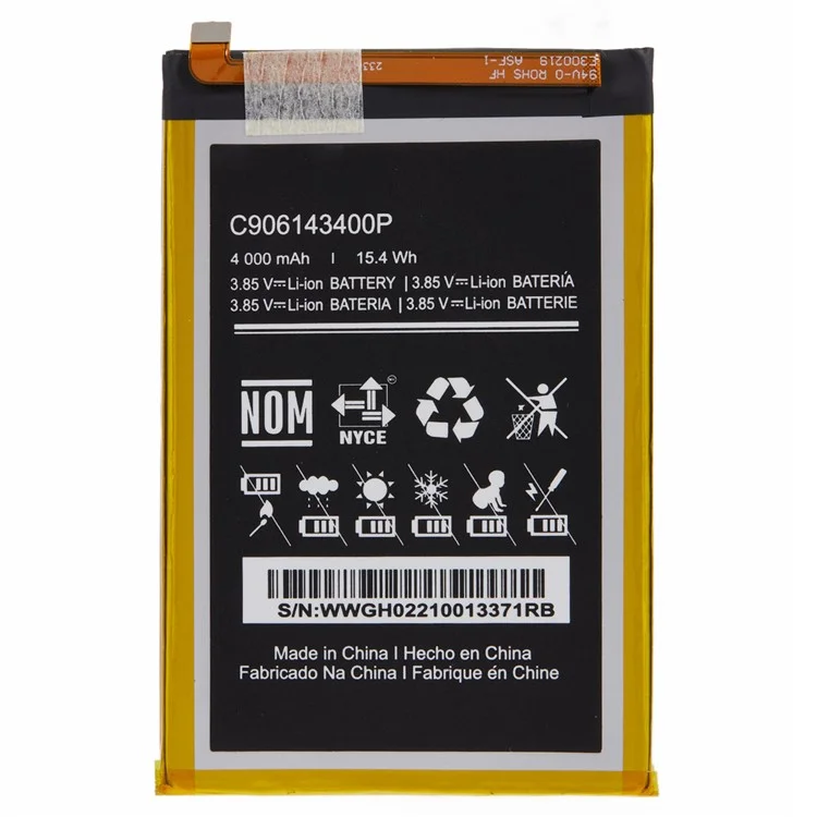 Per BLU V50 3.85V 4000mAh Batteria ricaricabile agli ioni di litio-polimero Assemblaggio Parte (Codifica: C906143400P) (Senza logo)