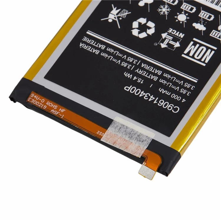 Per BLU V50 3.85V 4000mAh Batteria ricaricabile agli ioni di litio-polimero Assemblaggio Parte (Codifica: C906143400P) (Senza logo)