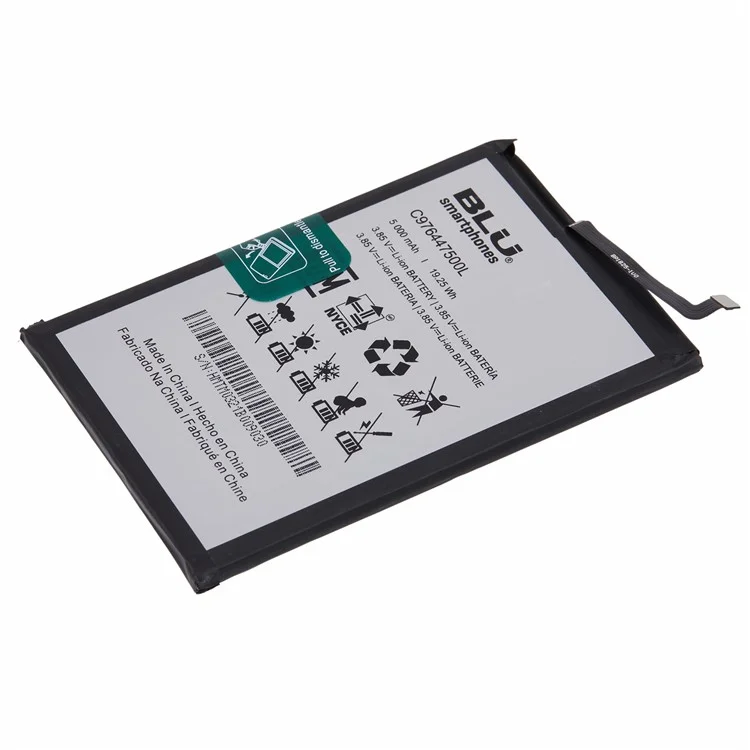 Per BLU G71 4G Li-Ion Polymer Battery Assembly Part 3.85V 5000mAh (Encode: C976447500L) (Senza logo)