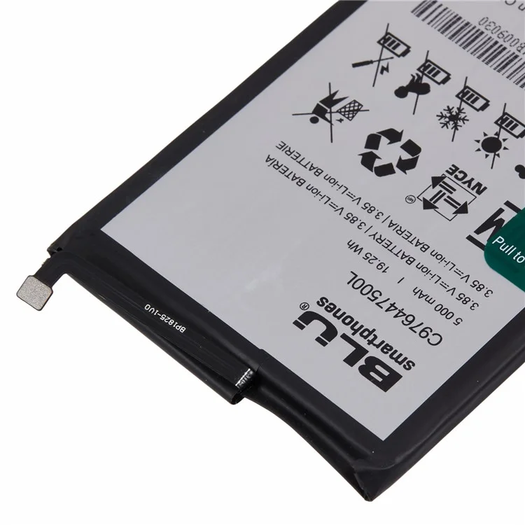 Per BLU G71 4G Li-Ion Polymer Battery Assembly Part 3.85V 5000mAh (Encode: C976447500L) (Senza logo)