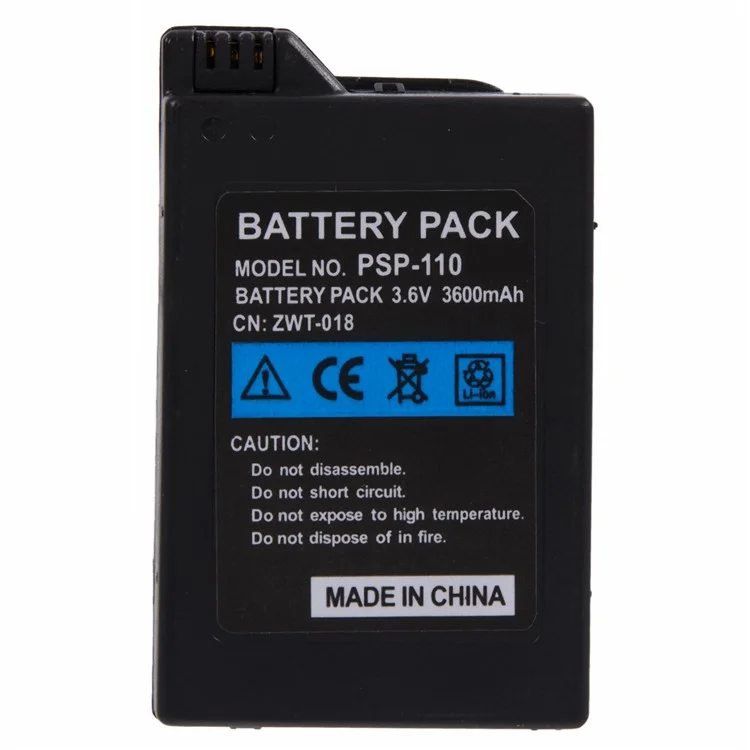 Para Sony PSP-1000 Li-Ion Polymer Battery Assembly Part 3.6V 3600mAh (Encode: PSP-110) (Sem Logotipo)