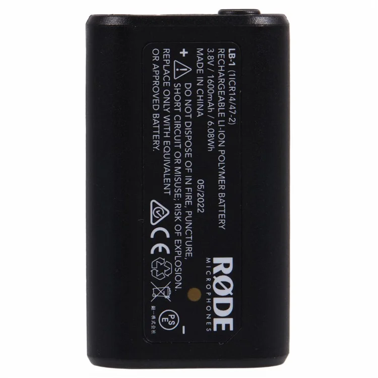 Para Rode Microphones Li-Ion Polymer Battery Assembly Part 3.8V 1600mAh (Encode: LB-1) (Sin logotipo)