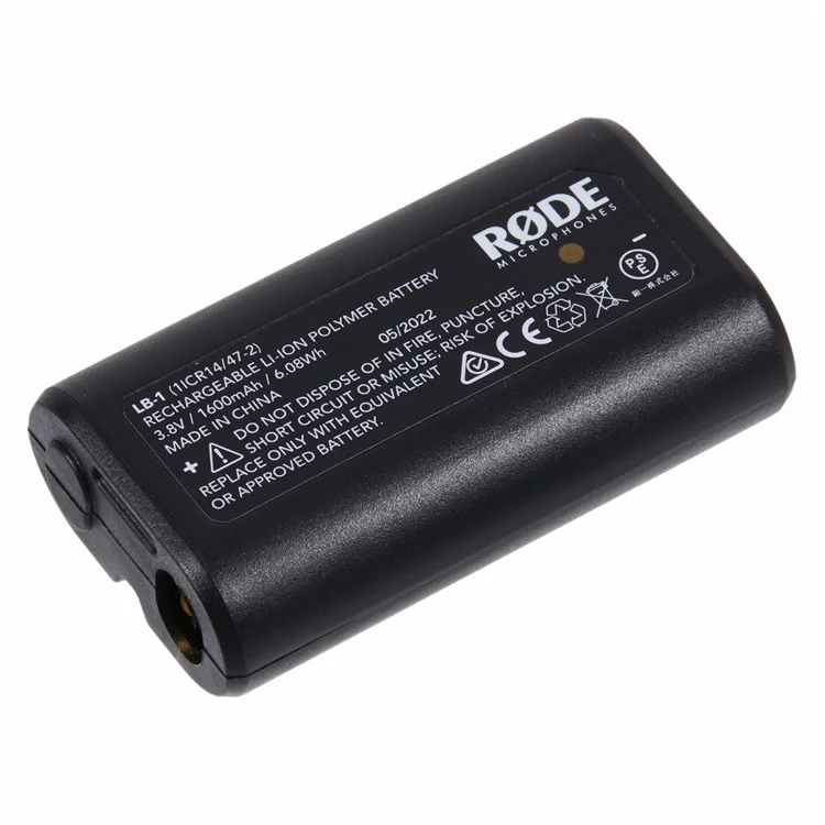Para Rode Microphones Li-Ion Polymer Battery Assembly Part 3.8V 1600mAh (Encode: LB-1) (Sin logotipo)