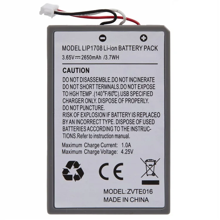Para Sony Playstation 5 3.65V 2650mAh Batería de polímero de litio recargable Conjunto de piezas (Codificar: LIP1708) (Sin logotipo)