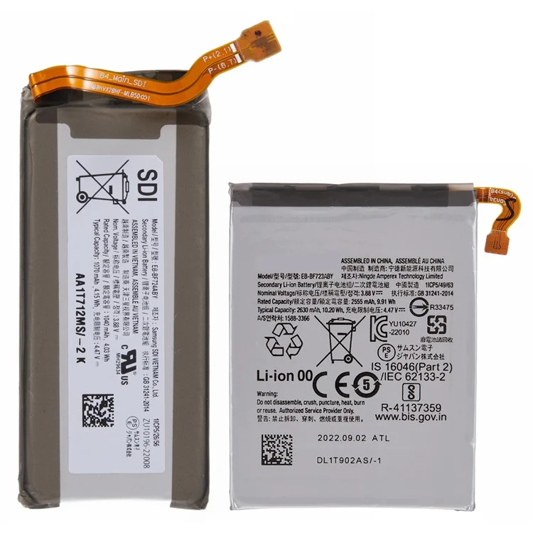 For Samsung Galaxy Z Flip4 5G 3.88V 3595mAh Rechargeable Li-Polymer Battery Assembly Part (Encode: EB-BF723ABY / EB-BF724ABY)