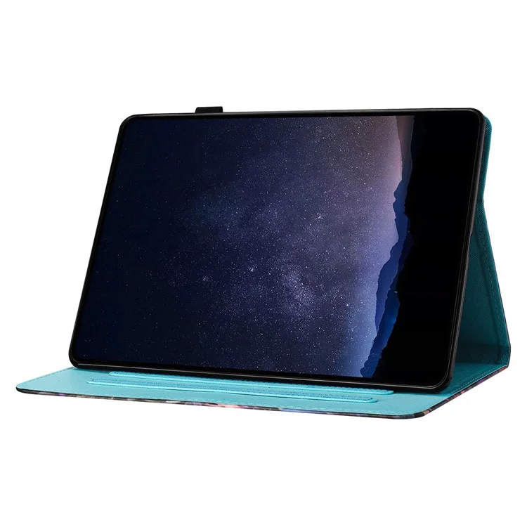 Для iPad mini (2024) / mini (2021) Чехол-держатель для карточек с узором Горизонтальная подставка Кожаная обложка для планшета - Кот