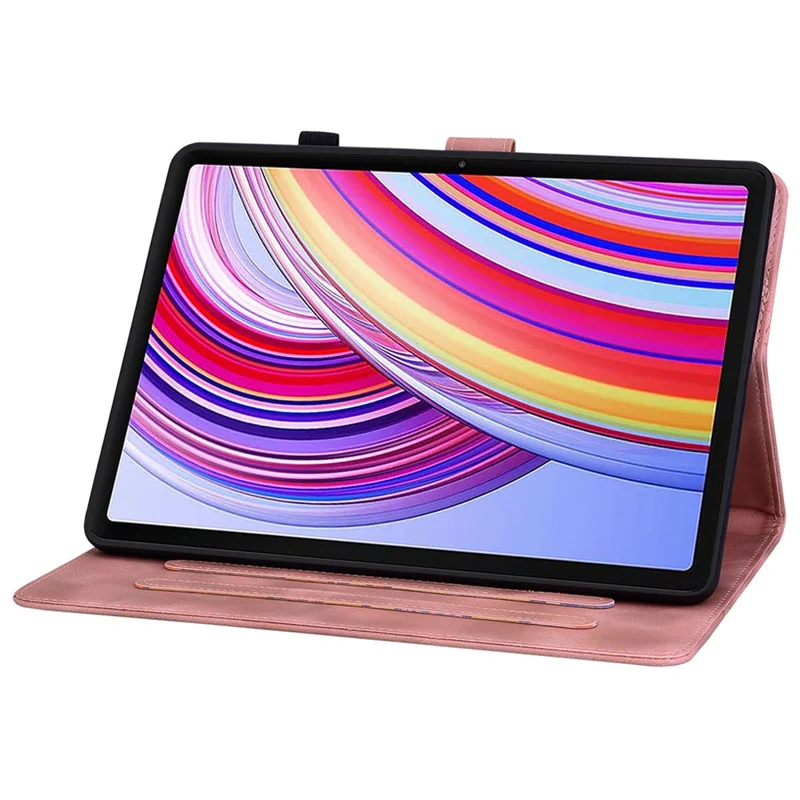 للهاتف Xiaomi Redmi Pad Pro / Redmi Pad Pro 5G / Poco Pad غطاء واقي من الصدمات بنمط زهرة الزنبق جلد لون وردي