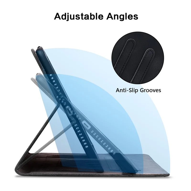 For Nokia T20 Case PU Leather Lily Flower Imprinted Folio Stand Protective Cover - Black