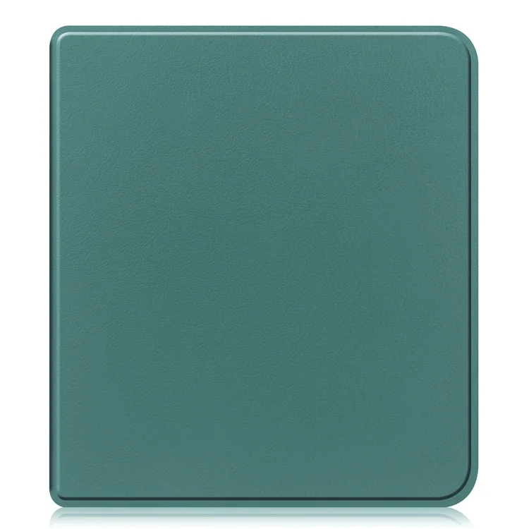 For Kobo Libra Colour Case PU Leather + TPU E-Reader Cover Support Auto Wake / Sleep - Blackish Green