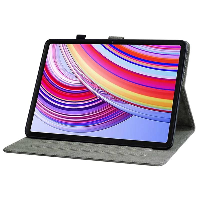 For Xiaomi Redmi Pad Pro / Redmi Pad Pro 5G / Poco Pad Case Cute Tiger Imprinted PU Leather Stand Tablet Cover - Purple