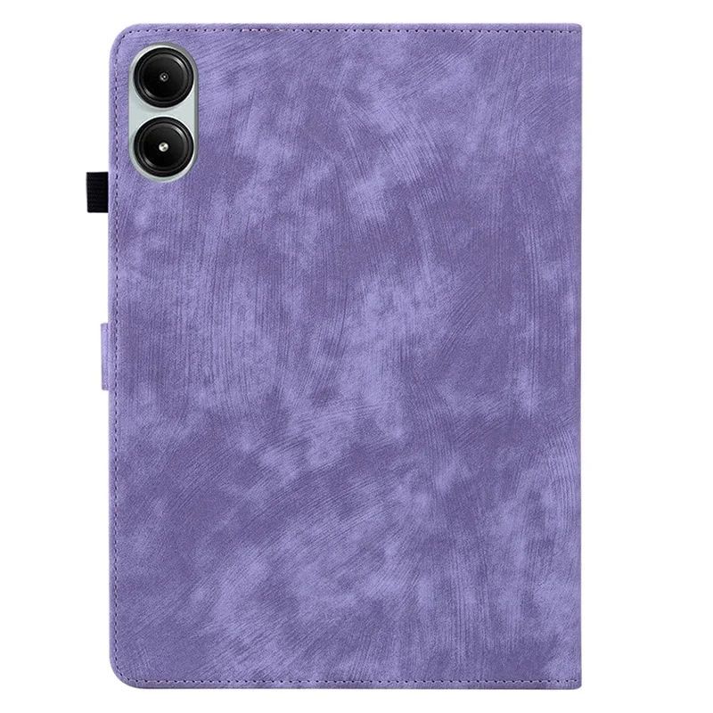 For Xiaomi Redmi Pad Pro / Redmi Pad Pro 5G / Poco Pad Case Cute Tiger Imprinted PU Leather Stand Tablet Cover - Purple