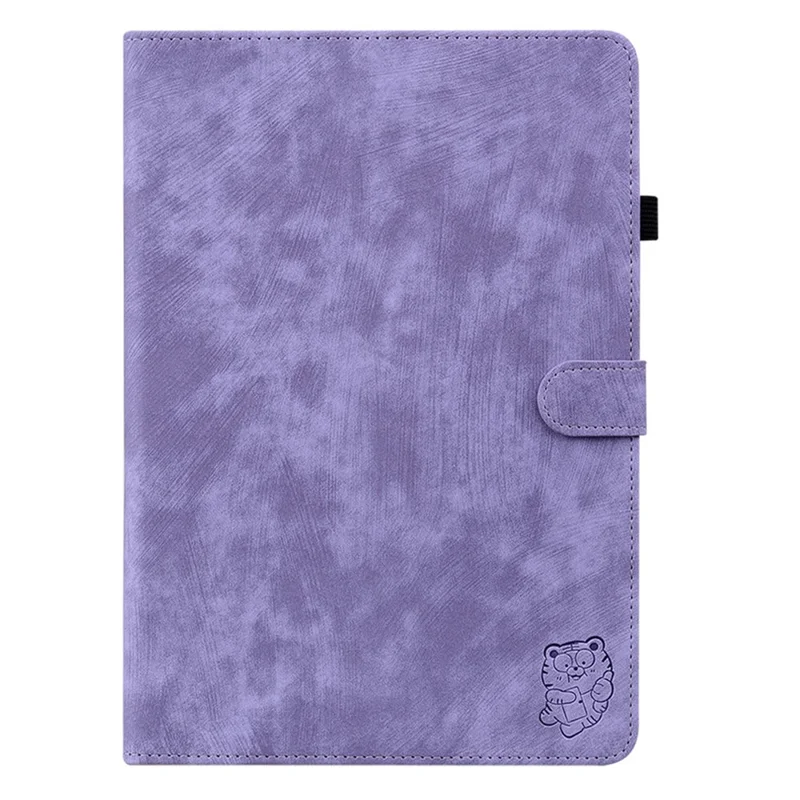 For Xiaomi Redmi Pad Pro / Redmi Pad Pro 5G / Poco Pad Case Cute Tiger Imprinted PU Leather Stand Tablet Cover - Purple