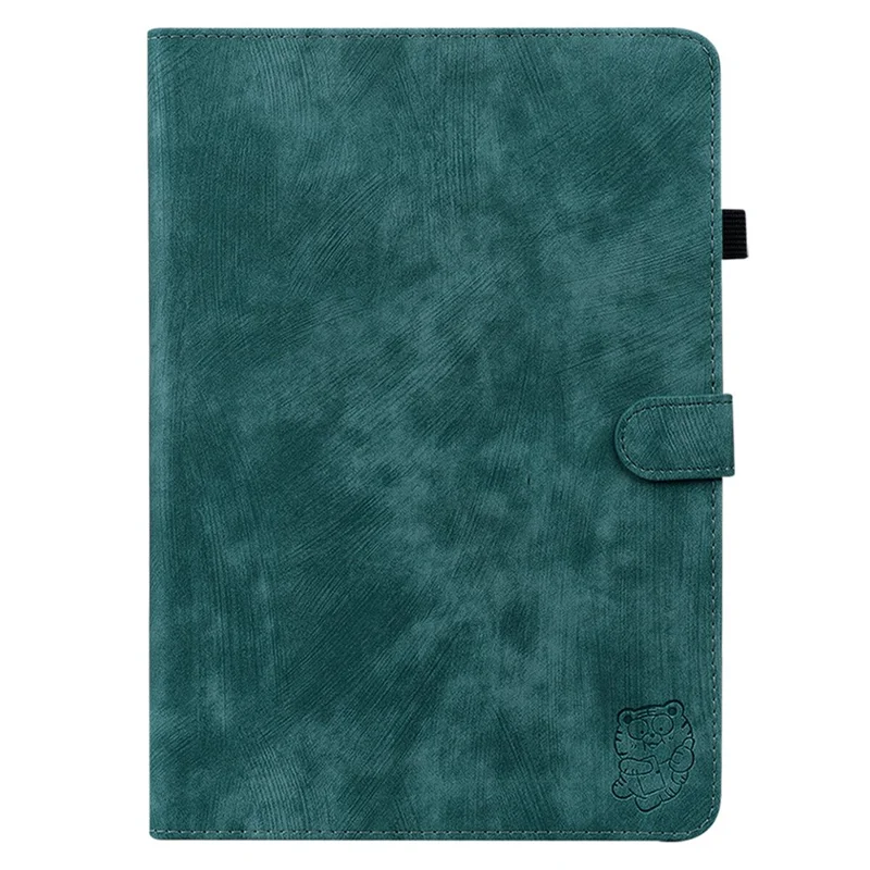 For iPad Pro 11 (2025) / 11 (2024) Wholesale Tablet Cases Tiger Pattern PU Leather Anti-slip Protective Cover - Green