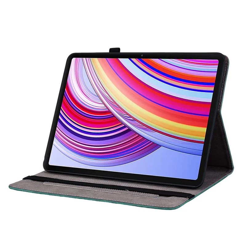 For Xiaomi Redmi Pad Pro / Redmi Pad Pro 5G / Poco Pad Case Rose Flower Leather Protective Cover with Card Holder - Green