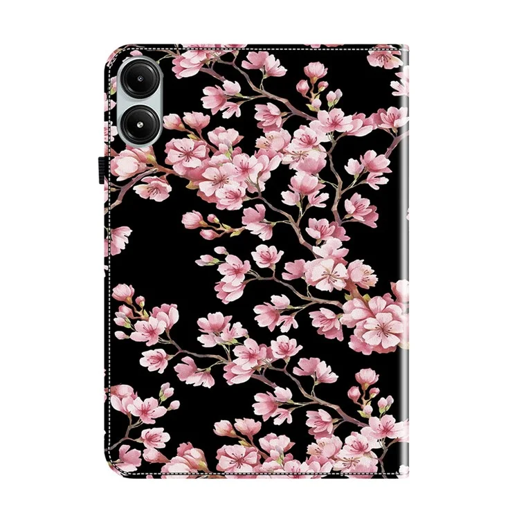 For Xiaomi Redmi Pad Pro / Redmi Pad Pro 5G / Poco Pad Case with Card Slots PU Leather Stand Tablet Cover - Plum Blossom