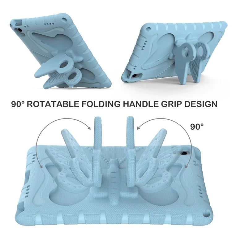 Per Samsung Galaxy Tab A9+ Custodia Butterfly Supporto EVA Custodia Tablet con Cinghia per Spalla - Baby Blue