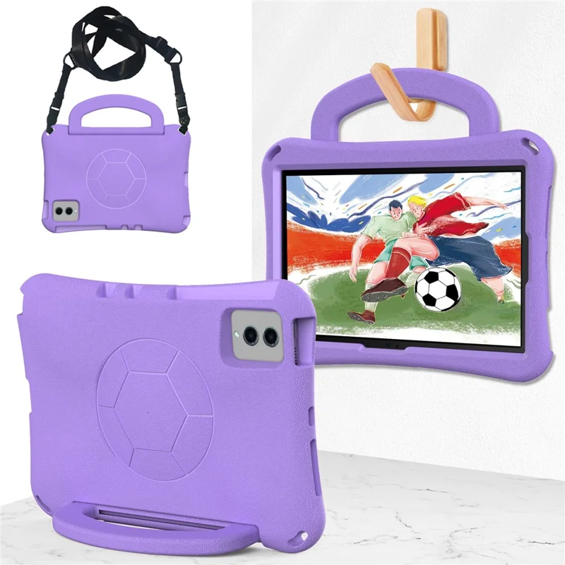 EVA-Hülle für Samsung Galaxy Tab S7 / S8 / S9 / S9 FE / Xiaomi Pad 5 / Pad 5 Pro / Lenovo Tab M11 / Xiaoxin Pad 11 2024, Ständer-Tablet-Cover - Hellviolett
