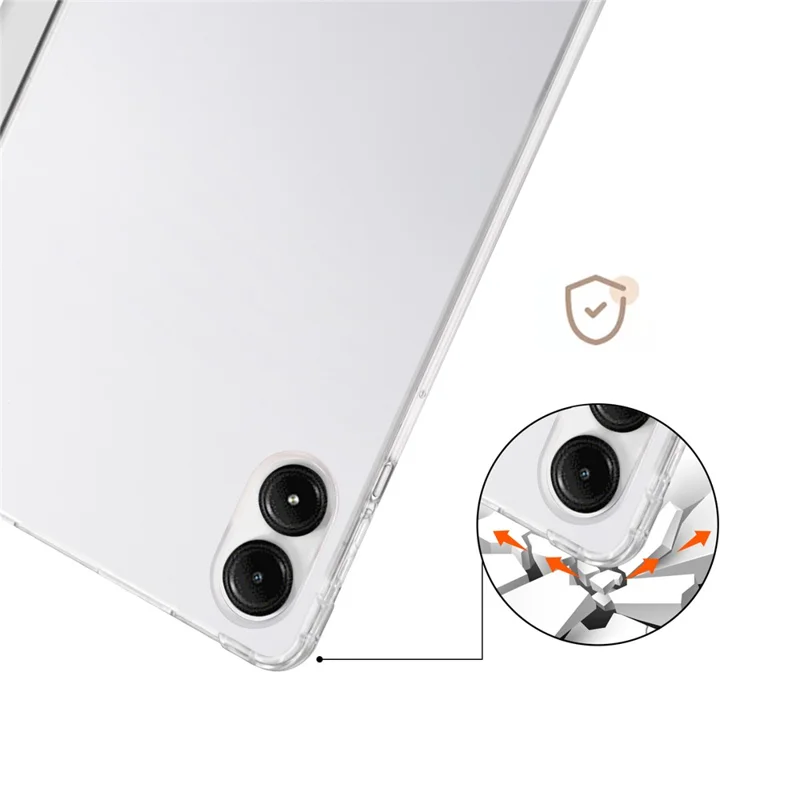 For Xiaomi Redmi Pad Pro / Redmi Pad Pro 5G / Poco Pad Case with Pen Slot Tri-Fold Stand Leather Tablet Cover Auto Wake / Sleep - Grey