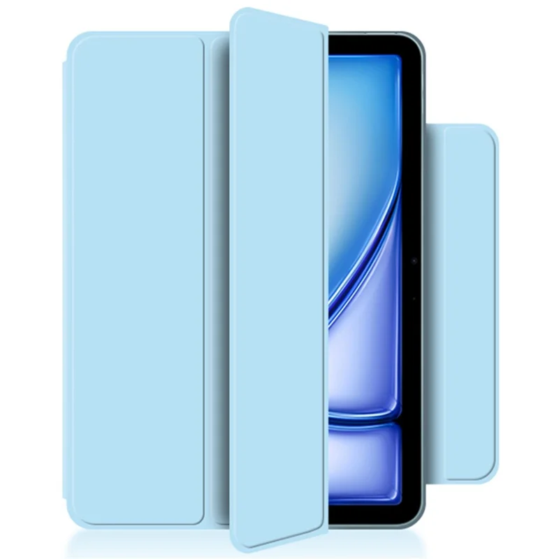 For iPad Air 13 (2026) / (2025) / (2024) / Pro 12.9 (2022) / (2021) / (2020) / (2018) Stand Case PU Leather Flip Tablet Cover - Baby Blue