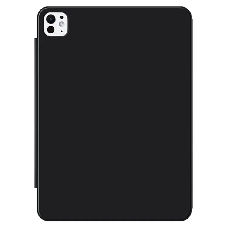 Per iPad Pro 11 (2024) (M4) Custodia Attacco Magnetico Pelle PU Antiurto Custodia Tablet con Supporto Tri-Fold - Nero