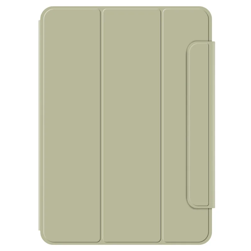 For iPad Pro 11 (2025) / 11 (2024) Case Magnetic Attachment PU Leather Drop-Proof Tablet Cover with Tri-Fold Stand - Light Green