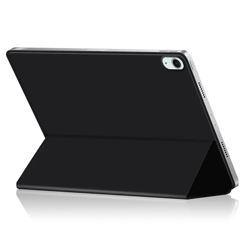 Para iPad Air 11 (2024) (M2) Funda a prueba de golpes Accesorio magnético Cubierta de piel PU + TPU Soporte de tres pliegues - Negro