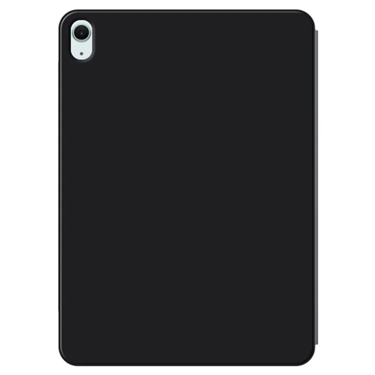 Para iPad Air 11 (2024) (M2) Funda a prueba de golpes Accesorio magnético Cubierta de piel PU + TPU Soporte de tres pliegues - Negro