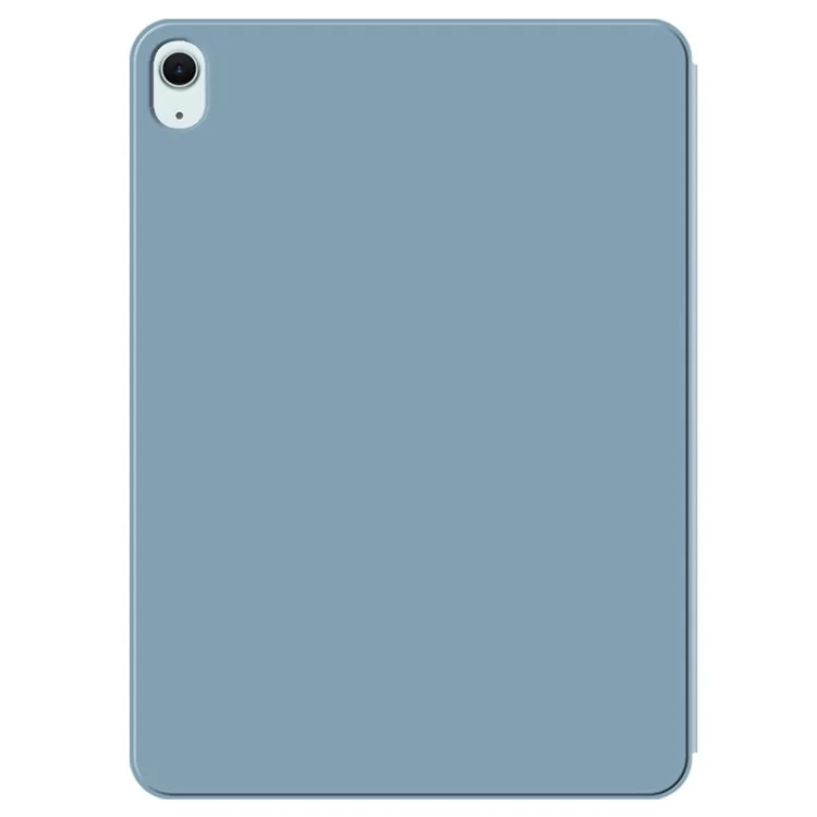 Para iPad Air 11 (2024) (M2) Capa à prova de choques com Fixação Magnética Couro PU + Capa Protetora Dobrável em Triplo em TPU - Azul Cinza