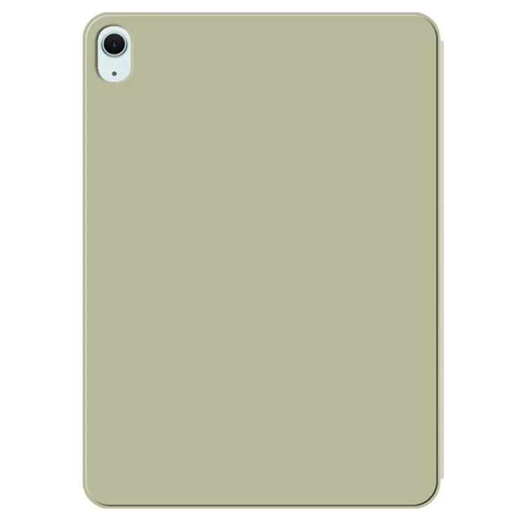 Para iPad Air 13 (2024) (M2) Capa de Suporte Tri-fold de Couro PU + Capa de Tablete TPU Fixação Magnética Conveniente - Verde Claro