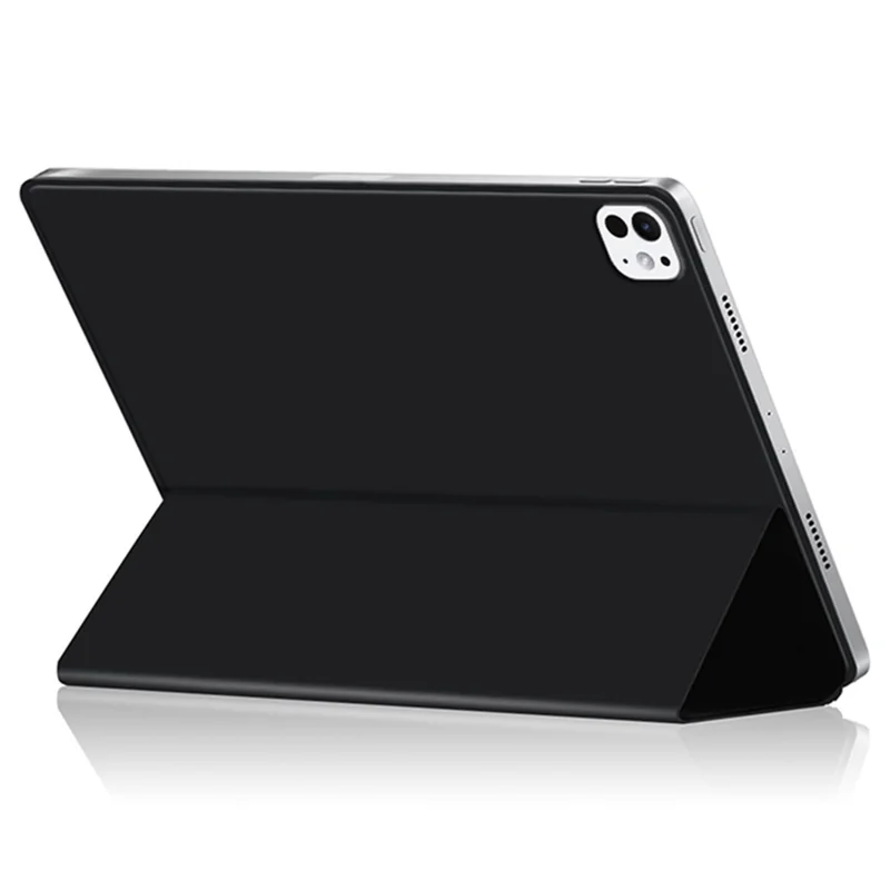 For iPad Pro 11 (2025) / 11 (2024) Case Magnetic Attachment Tri-Fold Stand Protective Shell - Black