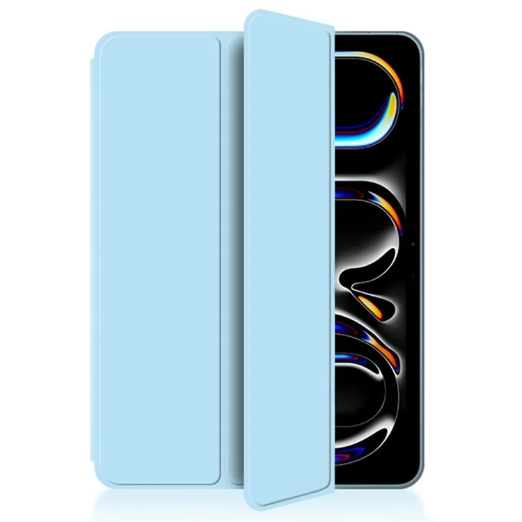 Per iPad Pro 11 (2024) (M4) Custodia Attacco Magnetico Supporto Tri-Fold Conchiglia Protettiva - Verde Chiaro