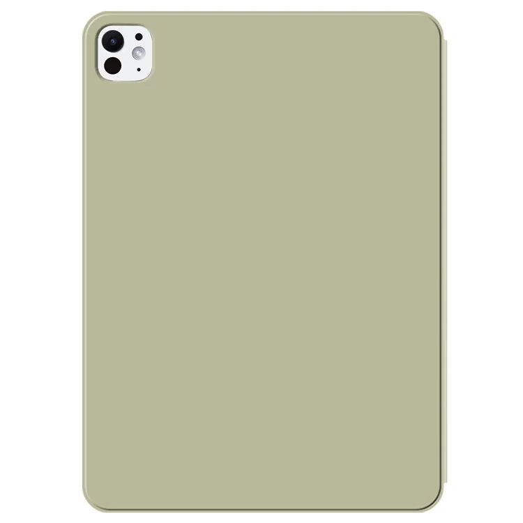 Per iPad Pro 11 (2024) (M4) Custodia Attacco Magnetico Supporto Tri-Fold Conchiglia Protettiva - Verde Chiaro