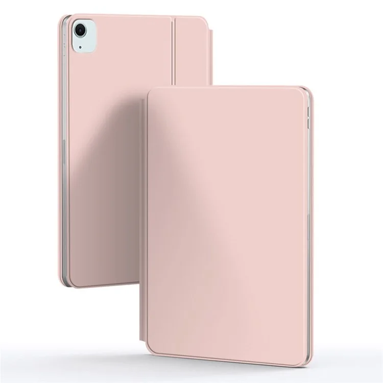 For iPad Air 13 (2025) / (2024) / Pro 12.9 (2022) / (2021) / (2020) / (2018) Bluetooth-Compatible Keyboard + Leather Tablet Case - Pink