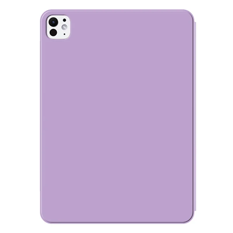 For iPad Pro 13 (2025) / 13 (2024) Case Magnetic Attachment Leather Drop-proof Tablet Cover with Origami Stand - Purple
