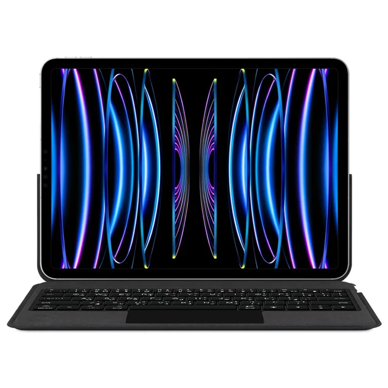 Für iPad Pro 11 (2024) Hintergrundbeleuchtete Bluetooth-Tastatur-Hülle, integrierte magnetische Leder-Tablet-Abdeckung, arabische Version