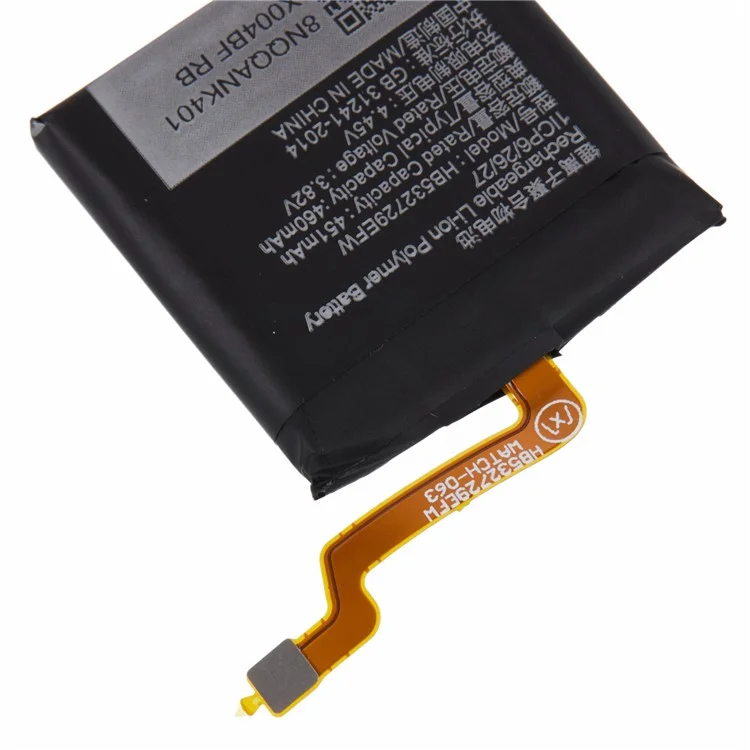 For Huawei Watch GT 2 Pro 3.82V 451mAh Rechargeable Li-Polymer Battery Assembly Part (Encode: HB532729EFW) (Without Logo)