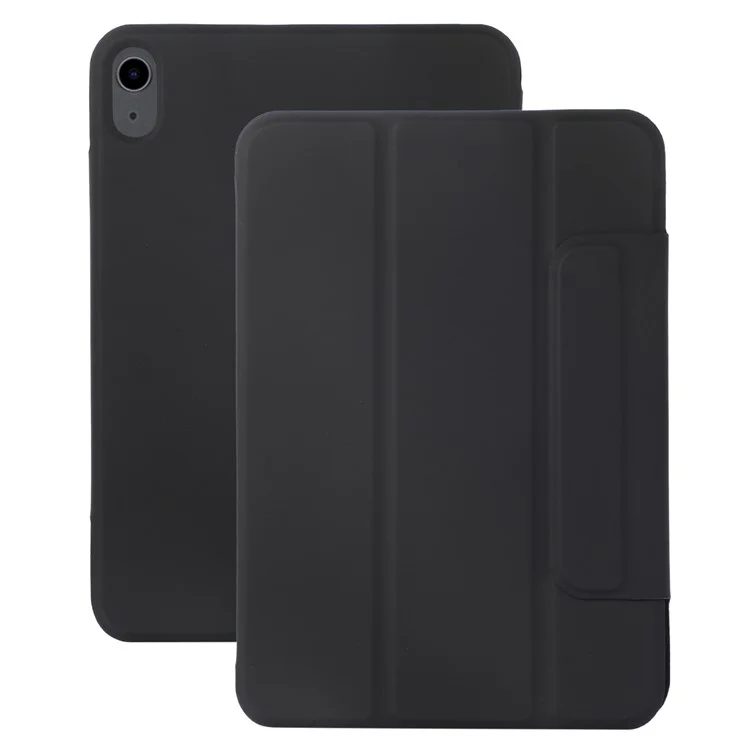 Para iPad Air 11 (2024) Caso Fecho Magnético Base Protetiva Capa Inteligente de Couro PU - Preto
