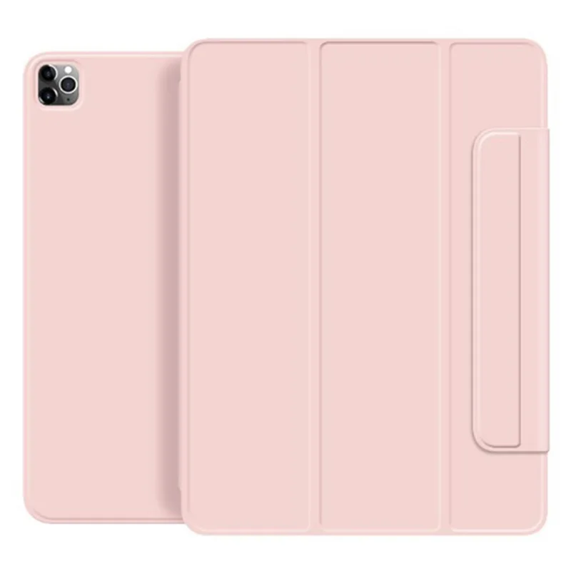 For iPad Pro 11 (2025) / 11 (2024) Case PU Leather Auto Sleep / Wake Cover Magnetic Attachment - Pink