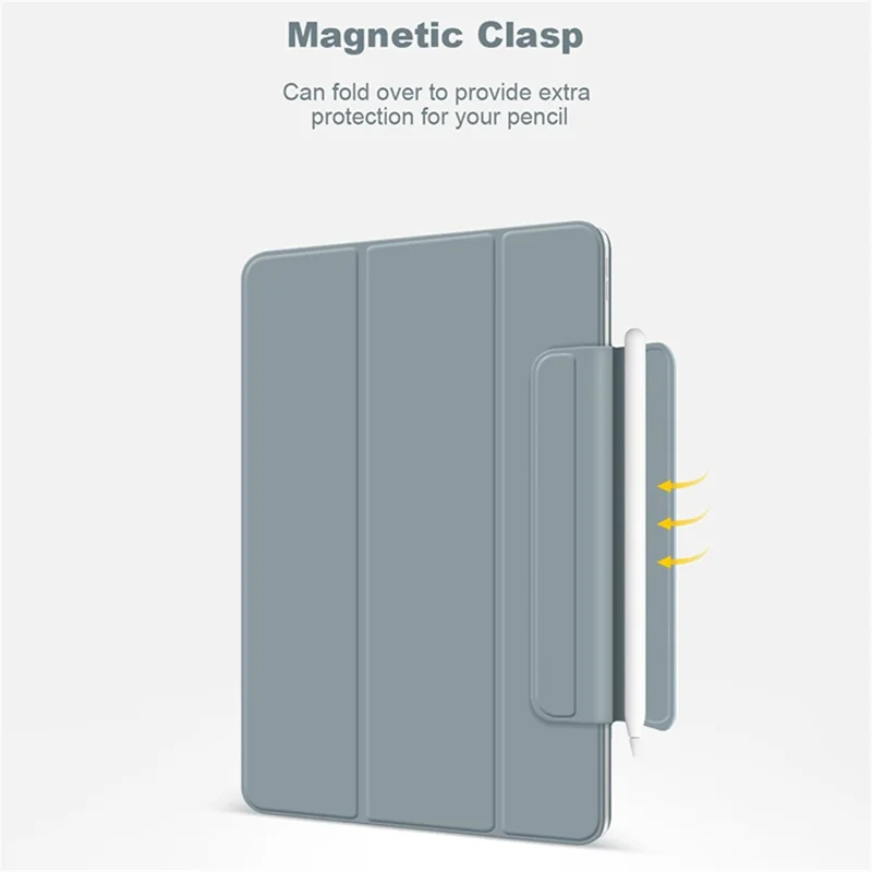 For iPad Pro 11 (2025) / 11 (2024) Case PU Leather Auto Sleep / Wake Cover Magnetic Attachment - Pink