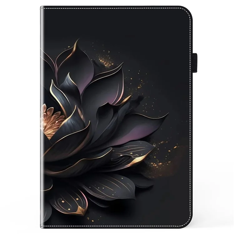 Per iPad Pro 13 (2024) Custodia in pelle PU con stampa a motivo Custodia protettiva per tablet con funzione di supporto - Fiore